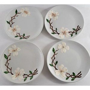 VTG Orchard Ware Dogwood Bread Plates Set Of 4 California 6 5/8" Mid Century
